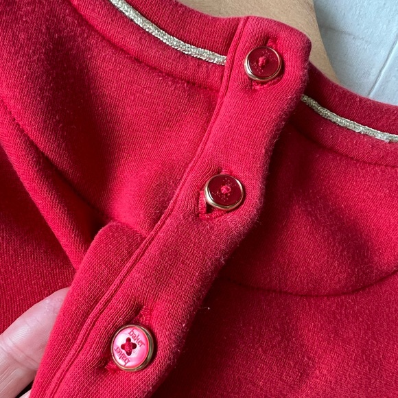Ted Baker: Girls Red Sweater with Appliqué Flower Detail: Size 4-5 years - Picture 5 of 9